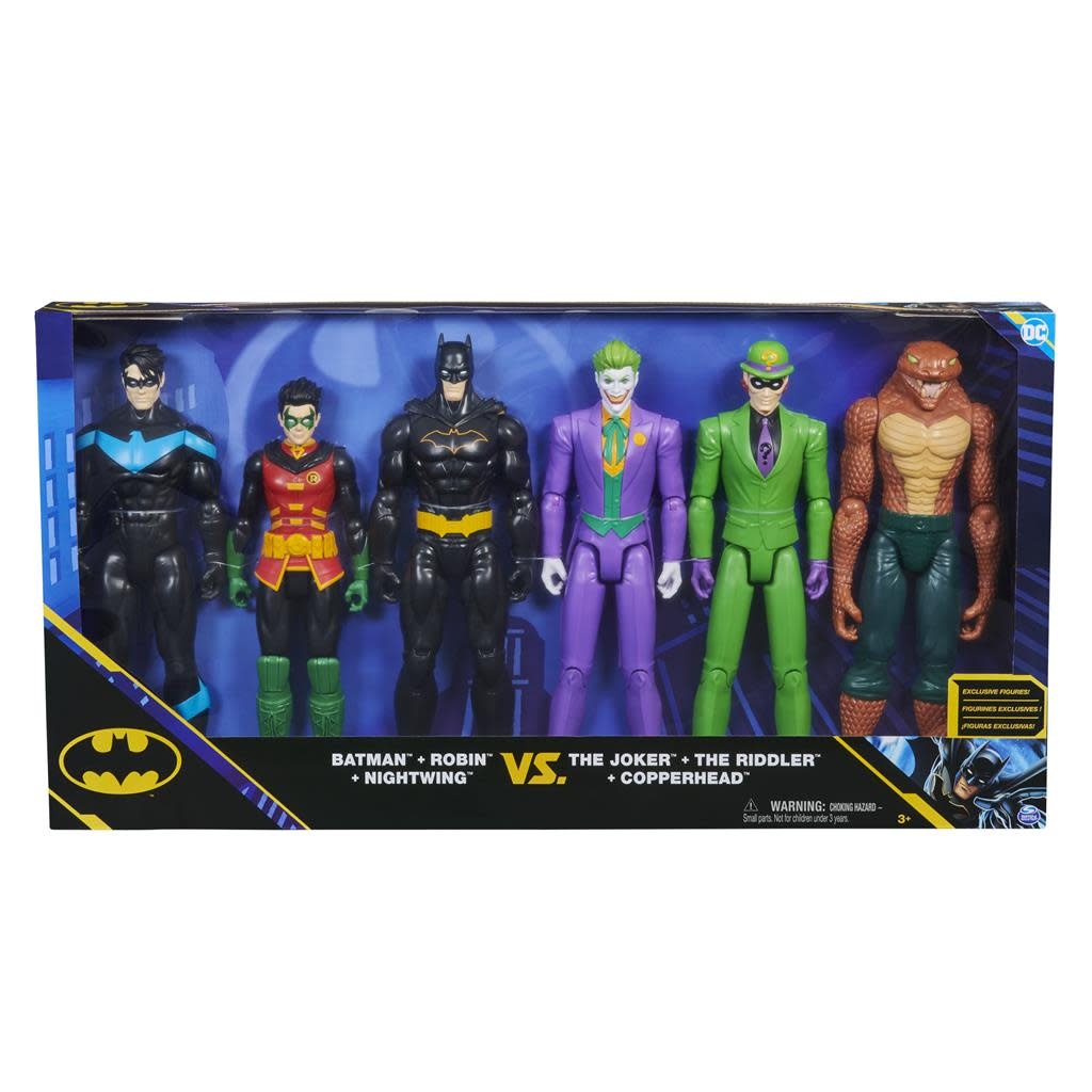 SPNM6064966/20138437 12" BATMAN, ROBIN & NIGHTWING VS THE JOKER, THE RIDDLER & COPPERHEAD