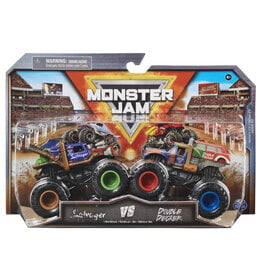 MONSTER JAM SPNM6064128/20136980 MONSTER JAM 1/64 SCALE SALVAGER VS DOUBLE DECKER