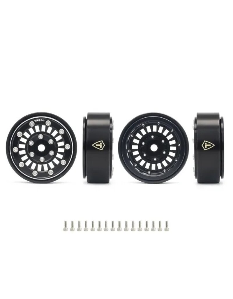 TREAL TRLX00392SURR SCX24 WHEELS 1.0 BEADLOCK 27.3G TYPE C BLACK (4)
