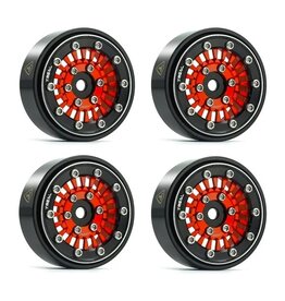 TREAL TRLX003932QM1 SCX24 WHEELS 1.0 BEADLOCK TYPE C 27.3G: RED (4)