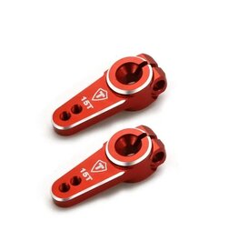 TREAL TRLX003EAU84H SCX24 SERVO HORN 15T FOR EMAX SERVO 2PC RED