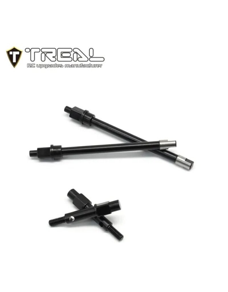 TREAL TRLX003Q58S2J STEEL REAR CVD SHAFTS FOR SCX24 PORTAL AXLES