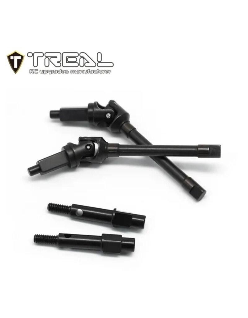 TREAL TRLX003Q58ODH STEEL FRONT CVD SHAFTS FOR SCX24 FRONT PORTAL AXLES