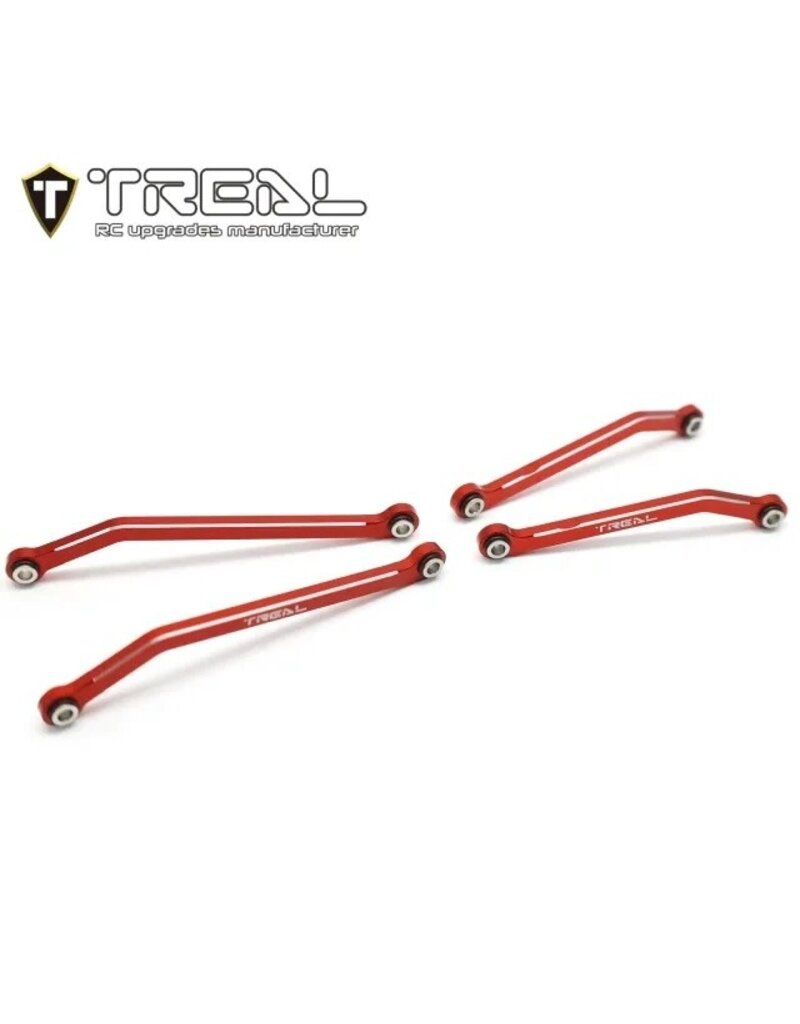 TREAL TRLX003Q5IIA1 7075 HIGH CLEARENCE LINK SET LOWER LINKS TRX-4M RED