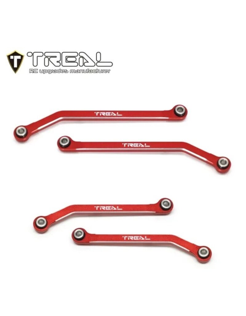 TREAL TRLX003Q5IIA1 7075 HIGH CLEARENCE LINK SET LOWER LINKS TRX-4M RED