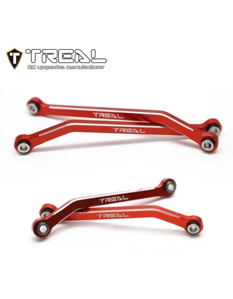TREAL TRLX003Q5IIA1 7075 HIGH CLEARENCE LINK SET LOWER LINKS TRX-4M RED