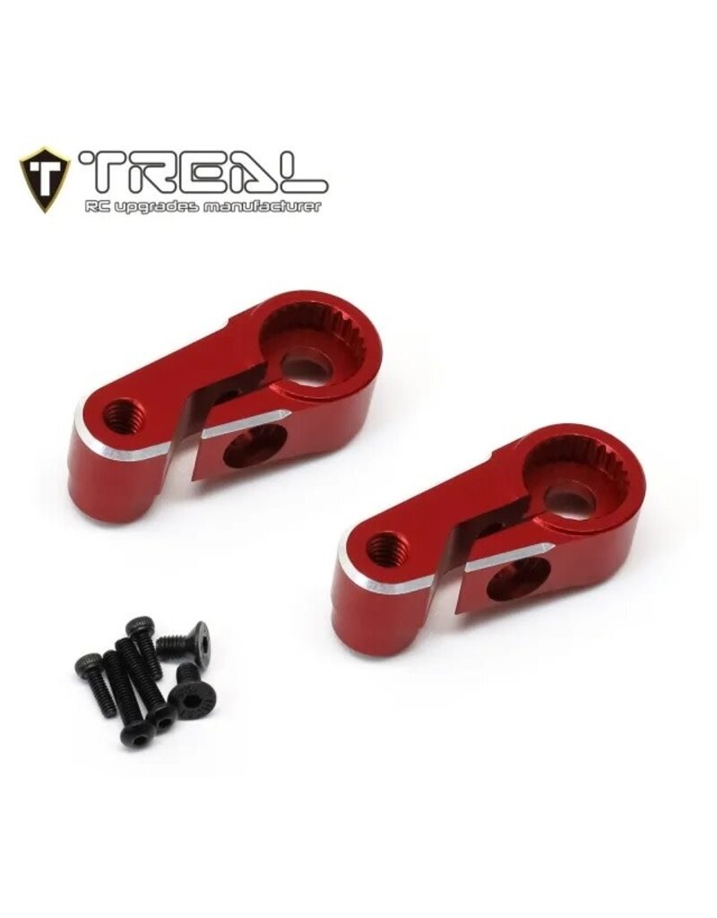 TREAL TRLX003QXEFEV 7075 SERVO HORN 25T FOR TRX-4M RED