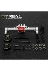 TREAL TRLX003TM0TKX REAR PORTAL AXLE COMPLETE KIT FOR TRX-4M SILVER/ RED