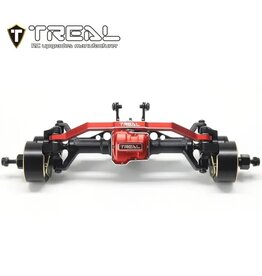TREAL TRLX003TM0ZKH FRONT PORTAL AXLE COMPLETE KIT FOR TRX-4M BLACK/ RED