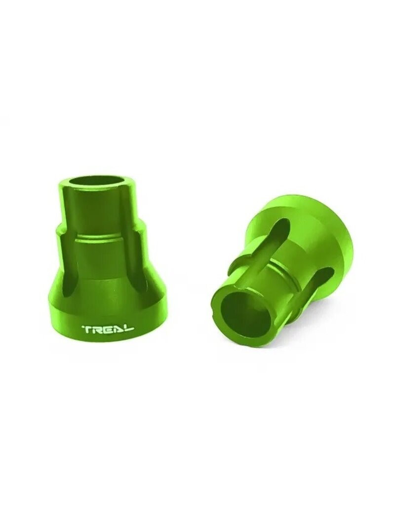 TREAL TRLB07GP9FBQ8 7075 REAR AXLE MOUNT SET 3 DEGREE FOR LMT: GREEN (2)