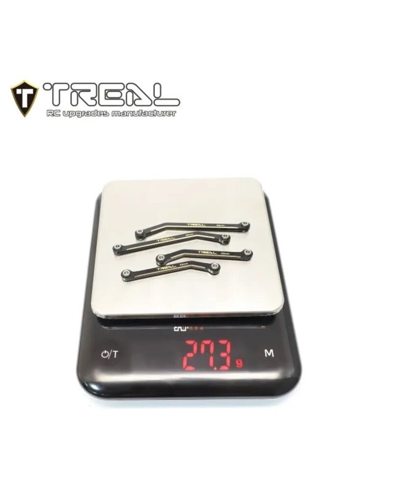 TREAL TRLX003SDIAVD BRASS HIGH CLEARENCE LINK SET LOWER LINK FOR TRX-4M BLACK