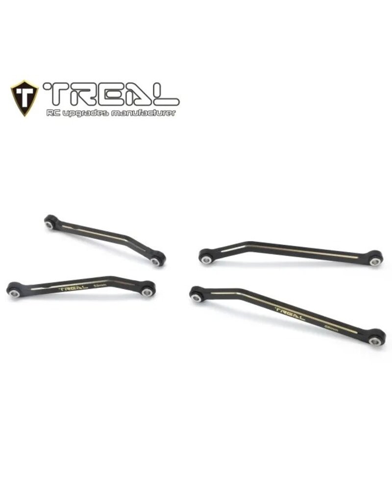 TREAL TRLX003SDIAVD BRASS HIGH CLEARENCE LINK SET LOWER LINK FOR TRX-4M BLACK