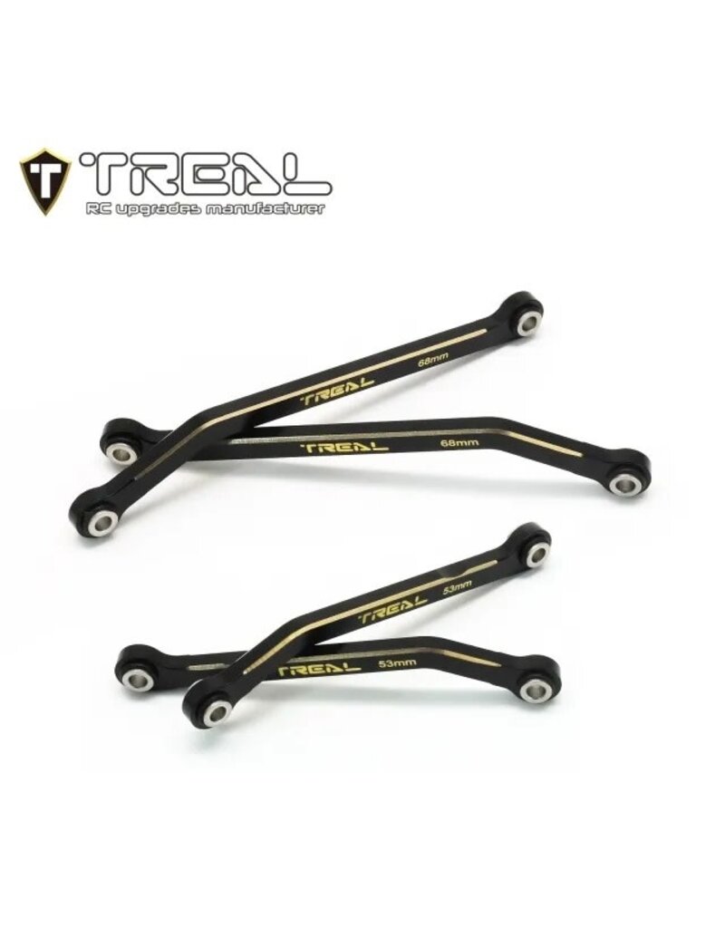 TREAL TRLX003SDIAVD BRASS HIGH CLEARENCE LINK SET LOWER LINK FOR TRX-4M BLACK