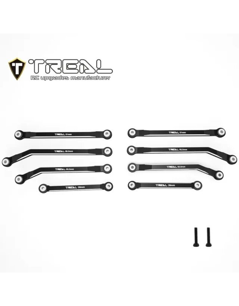 TREAL TRLX003AE3IG7 SCX24 HIGH CLEARENCE LINKS FOR C 10 BRONCO BLACK