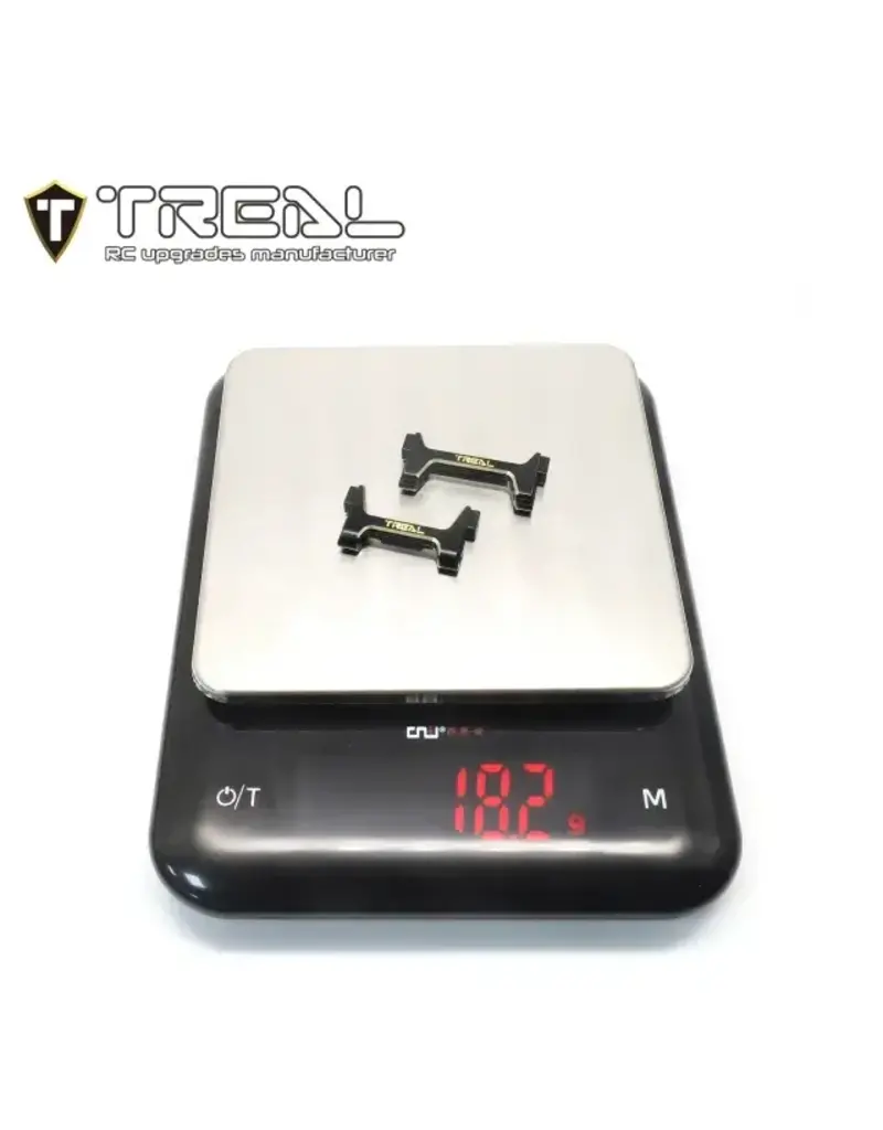 TREAL TRLX003QV8HU1 BRASS FRONT AND REAR BUMPER MOUNTS FOR TRX-4M BLACK