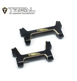 TREAL TRLX003QV8HU1 BRASS FRONT AND REAR BUMPER MOUNTS FOR TRX-4M BLACK