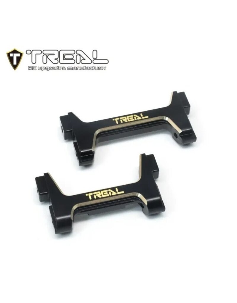 TREAL TRLX003QV8HU1 BRASS FRONT AND REAR BUMPER MOUNTS FOR TRX-4M BLACK