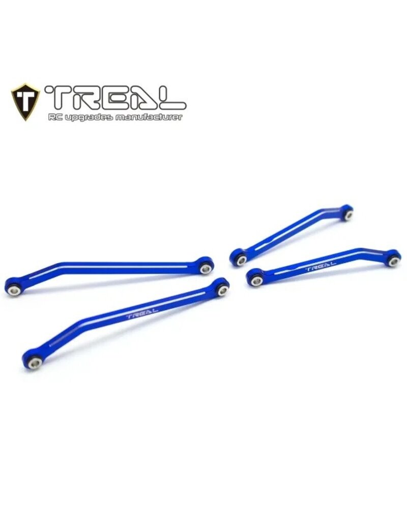 TREAL TRLX003Q5LLLT 7075 HIGH CLEARENCE LINK SET LOWER LINKS FOR TRX-4M BLUE