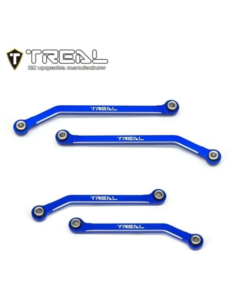TREAL TRLX003Q5LLLT 7075 HIGH CLEARENCE LINK SET LOWER LINKS FOR TRX-4M BLUE