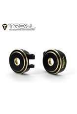 TREAL TRLX003QSERSP BRASS FRONT STEERING KNUCKLES FOR TRX-4M 18.6G BLACK