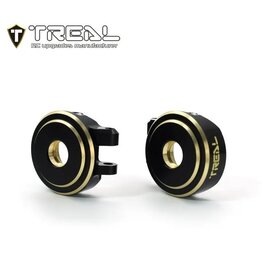 TREAL TRLX003QSERSP BRASS FRONT STEERING KNUCKLES FOR TRX-4M 18.6G BLACK