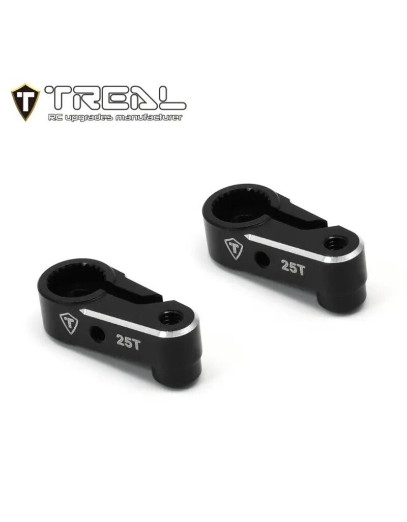 TREAL TRLX003QX7KT3 7075 SERVO HORN FOR TRX-4M 25T BLACK