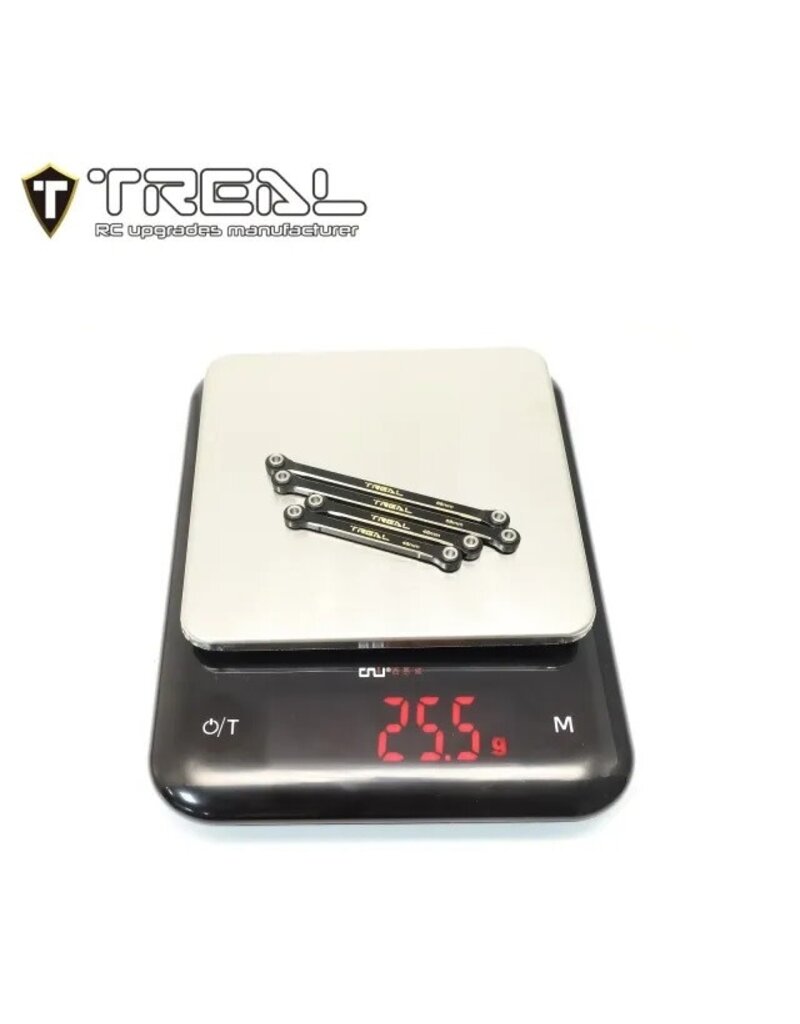 TREAL TRLX003SDHD7F BRASS UPPER LINK SET FOR TRX-4M BLACK