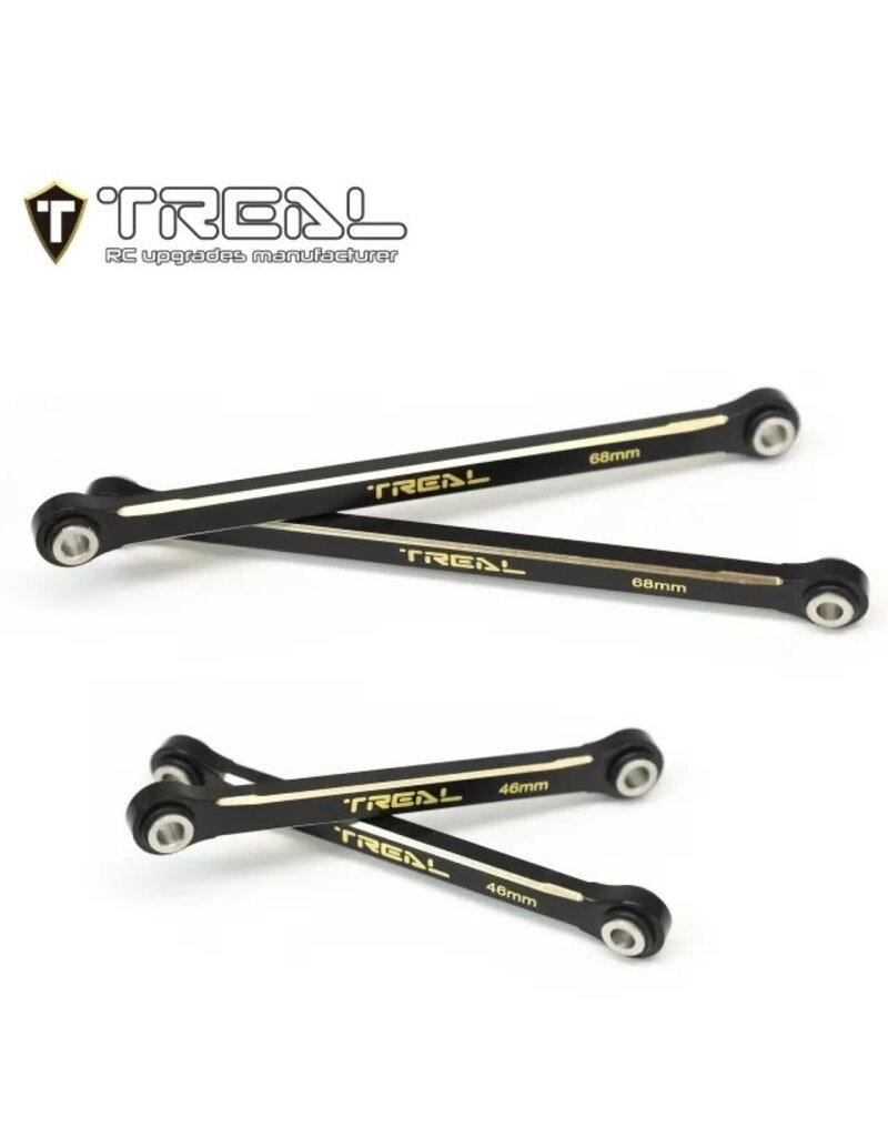 TREAL TRLX003SDHD7F BRASS UPPER LINK SET FOR TRX-4M BLACK