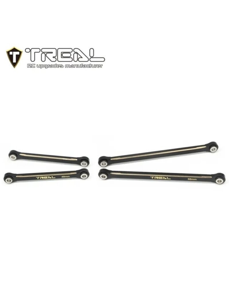 TREAL TRLX003SDHD7F BRASS UPPER LINK SET FOR TRX-4M BLACK