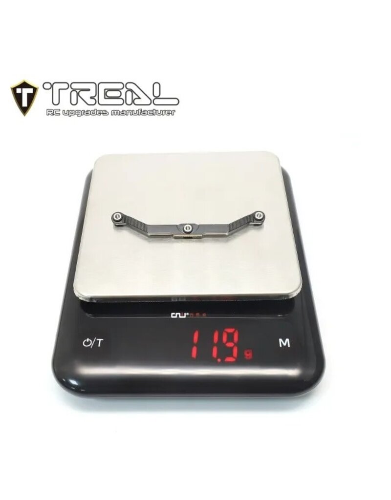 TREAL TRLX003QSAC4X BRASS FRONT STREEING LINK FOR TRX-4M BLACK