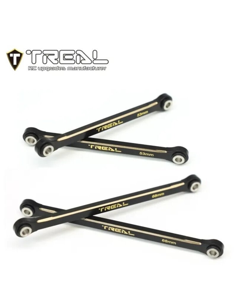 TREAL TRLX003SDF935 BRASS LOWER LINK SET FOR TRX-4M BLACK