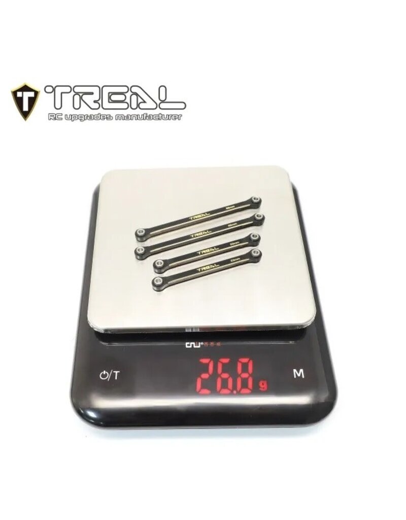 TREAL TRLX003SDF935 BRASS LOWER LINK SET FOR TRX-4M BLACK
