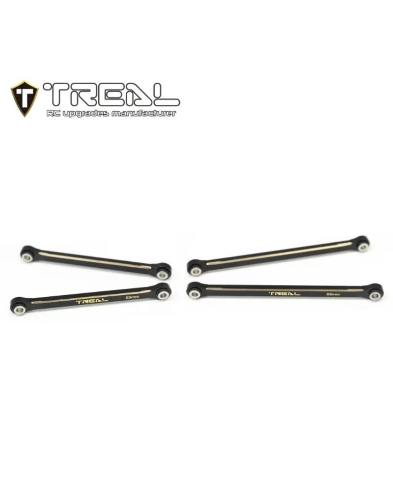 TREAL TRLX003SDF935 BRASS LOWER LINK SET FOR TRX-4M BLACK