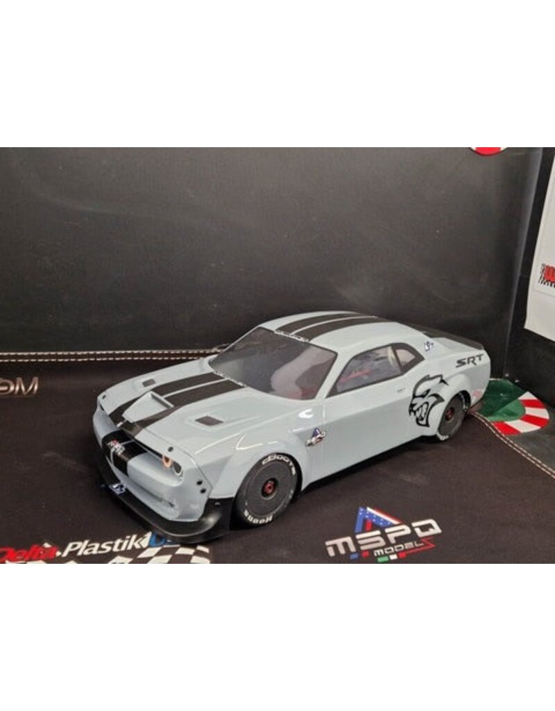 DELTA PLASTIK USA DP8517/2DM HELLFIRE BODY 1/7 SCALE BODY: CLEAR