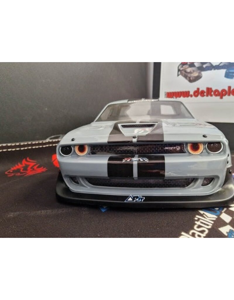 DELTA PLASTIK USA DP8517/2DM HELLFIRE BODY 1/7 SCALE BODY: CLEAR