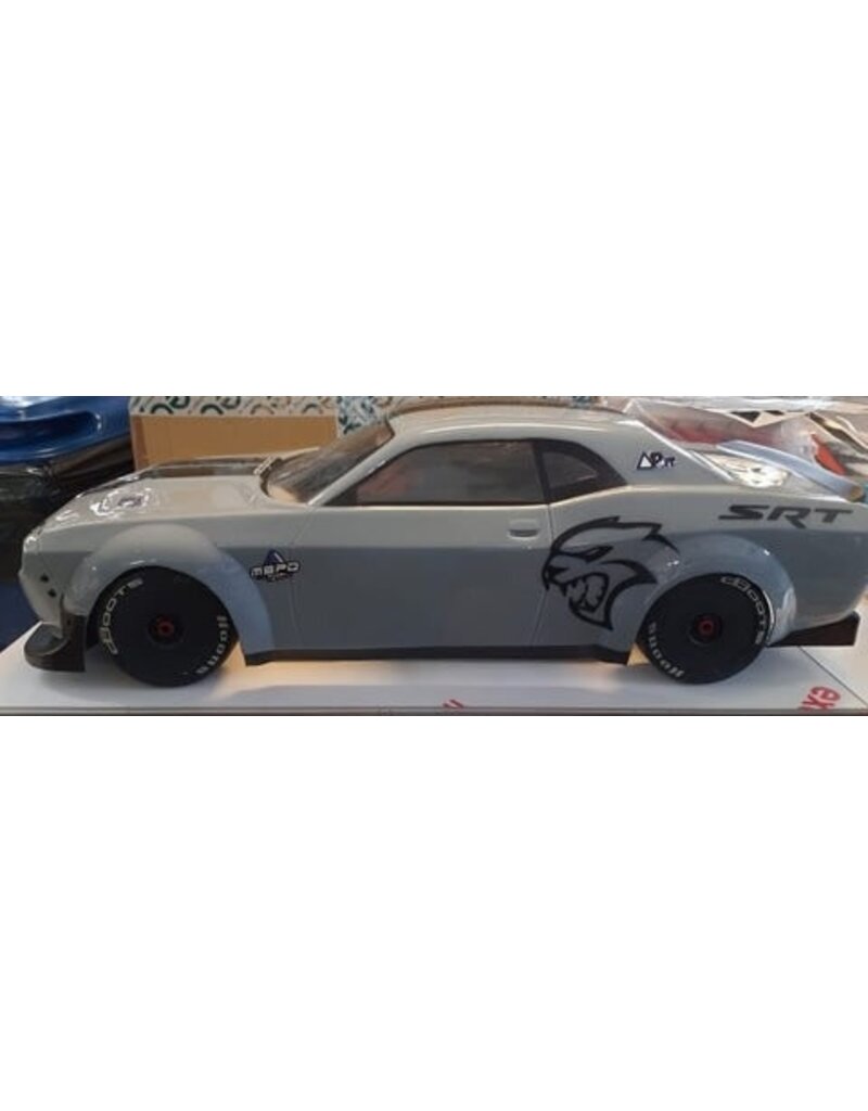 DELTA PLASTIK USA DP8517/2DM HELLFIRE BODY 1/7 SCALE BODY: CLEAR