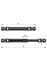 RC4WD RC4Z-S1087 SCALE STEEL PUNISHER SHAFT V2 (100MM - 130MM / 3.94'' - 5.12'')