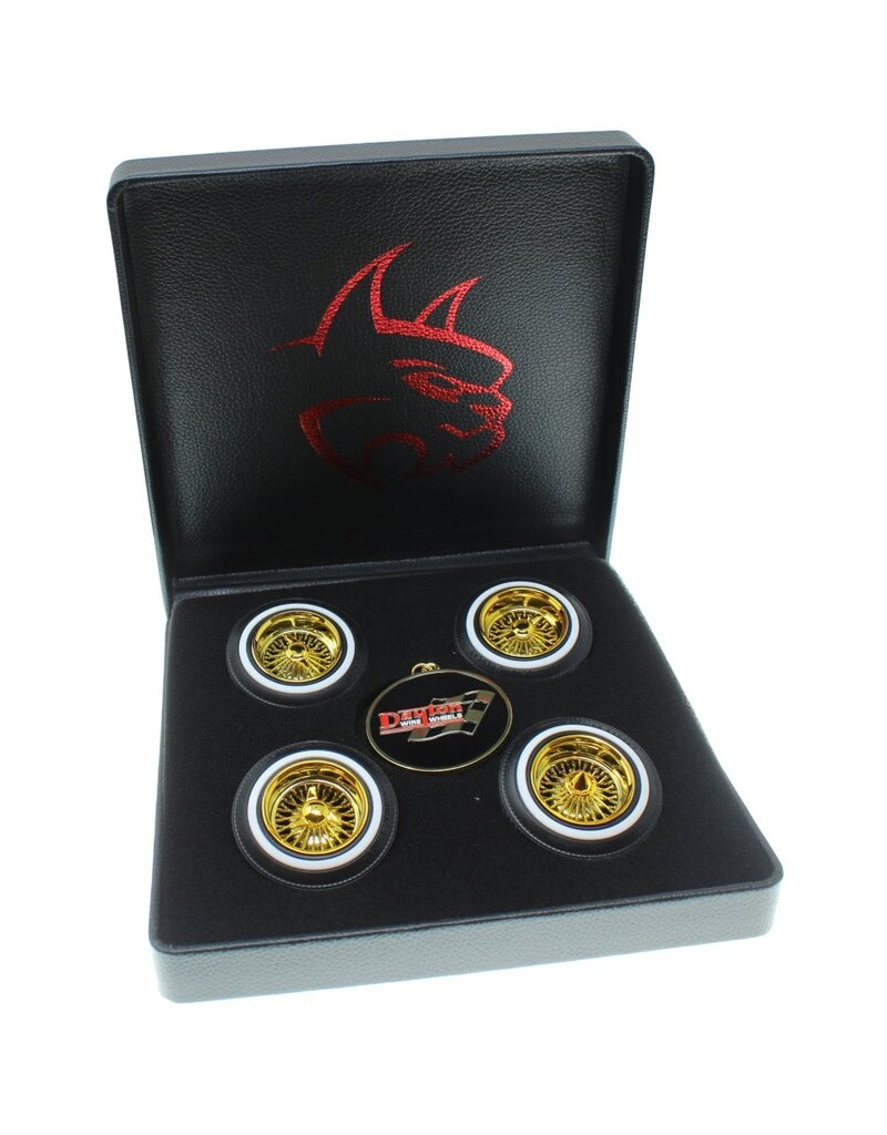 REDCAT RACING RER17089 DAYTON WIRE WHEEL SET GOLD 4PCS