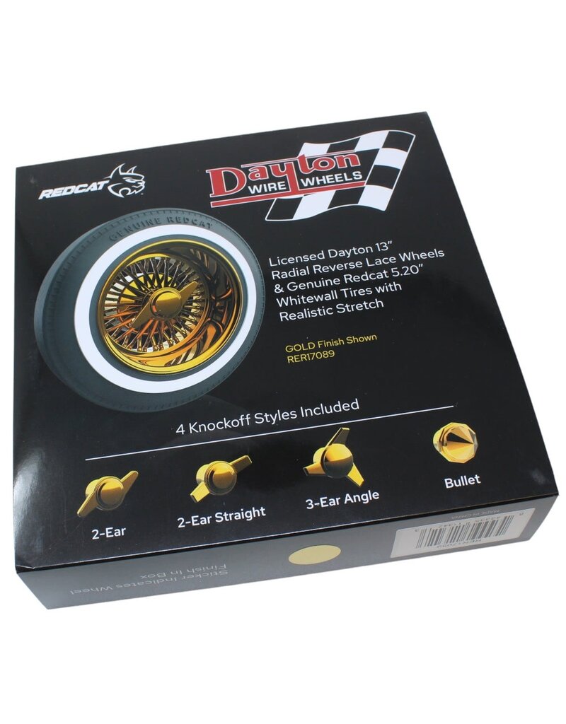 REDCAT RACING RER17089 DAYTON WIRE WHEEL SET GOLD 4PCS