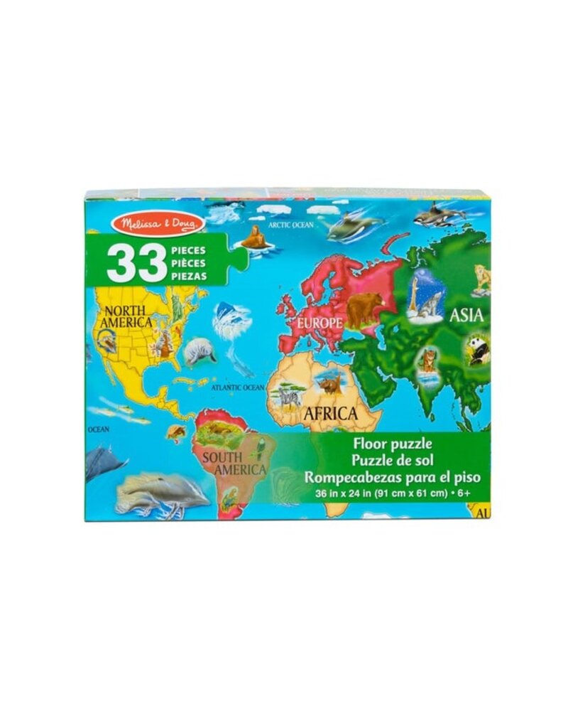 MELISSA & DOUG MD446 WORLD MAP FLOOR PUZZLE