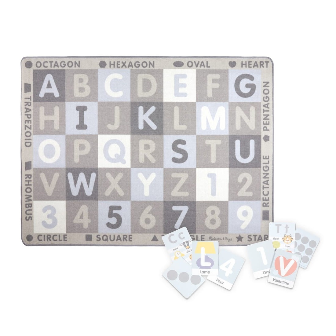 MD5196 NEUTRAL JUMBO ABC - 123 RUG - My Tobbies - Toys & Hobbies