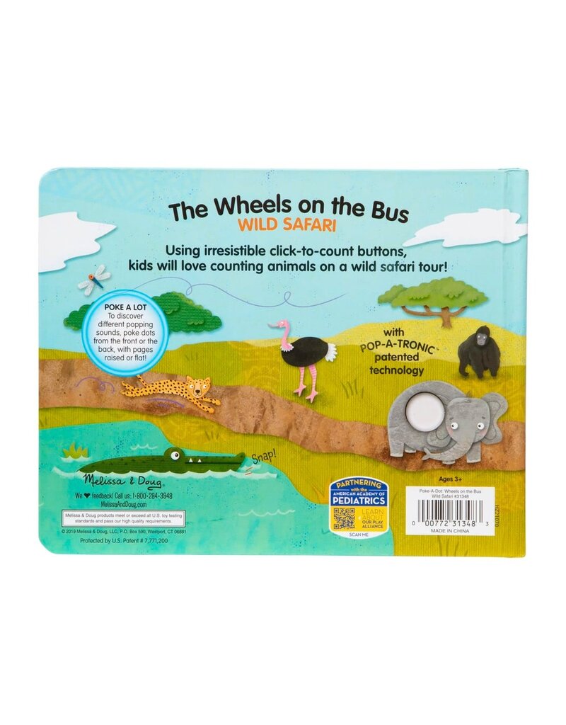 MELISSA & DOUG MD31348 POKE-A-DOT WHEELS ON THE BUS WILD SAFARI