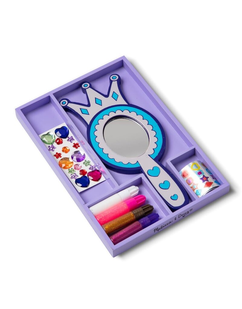 MELISSA & DOUG MD3096 DECORATE-YOUR-OWN WOODEN PRINCESS MIRROR