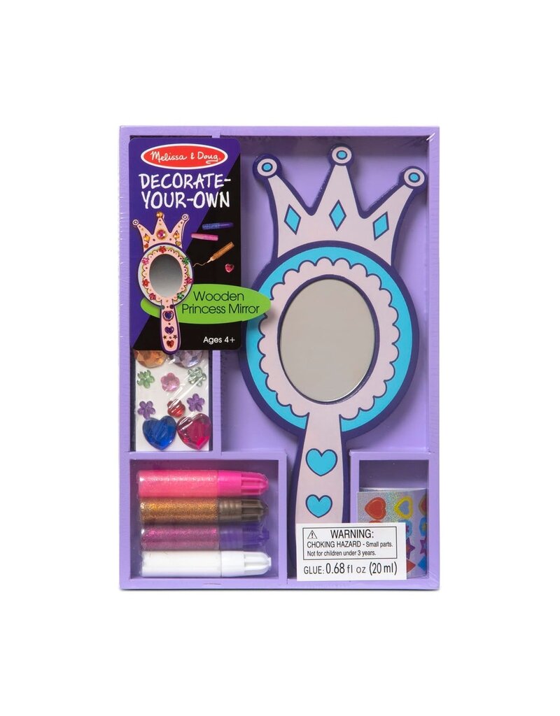 MELISSA & DOUG MD3096 DECORATE-YOUR-OWN WOODEN PRINCESS MIRROR