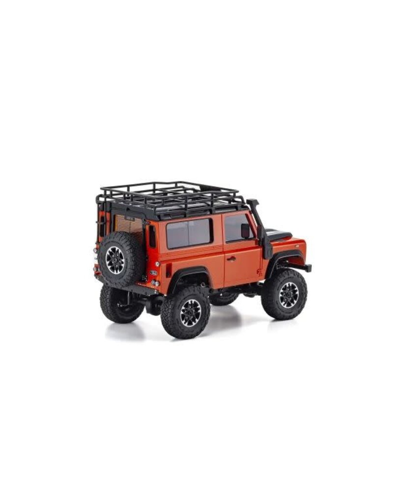 KYOSHO KYO32531MO MINI-Z 4X4 READYSET DEFENDER D90 ADVENTURE: PHOENIX ORANGE/ SANTORINI BLACK