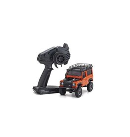 KYOSHO KYO32531MO MINI-Z 4X4 READYSET DEFENDER D90 ADVENTURE: PHOENIX ORANGE/ SANTORINI BLACK