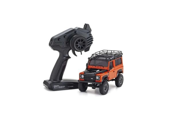 KYO32531MO MINI-Z 4X4 READYSET DEFENDER D90 ADVENTURE: PHOENIX ORANGE/ SANTORINI BLACK