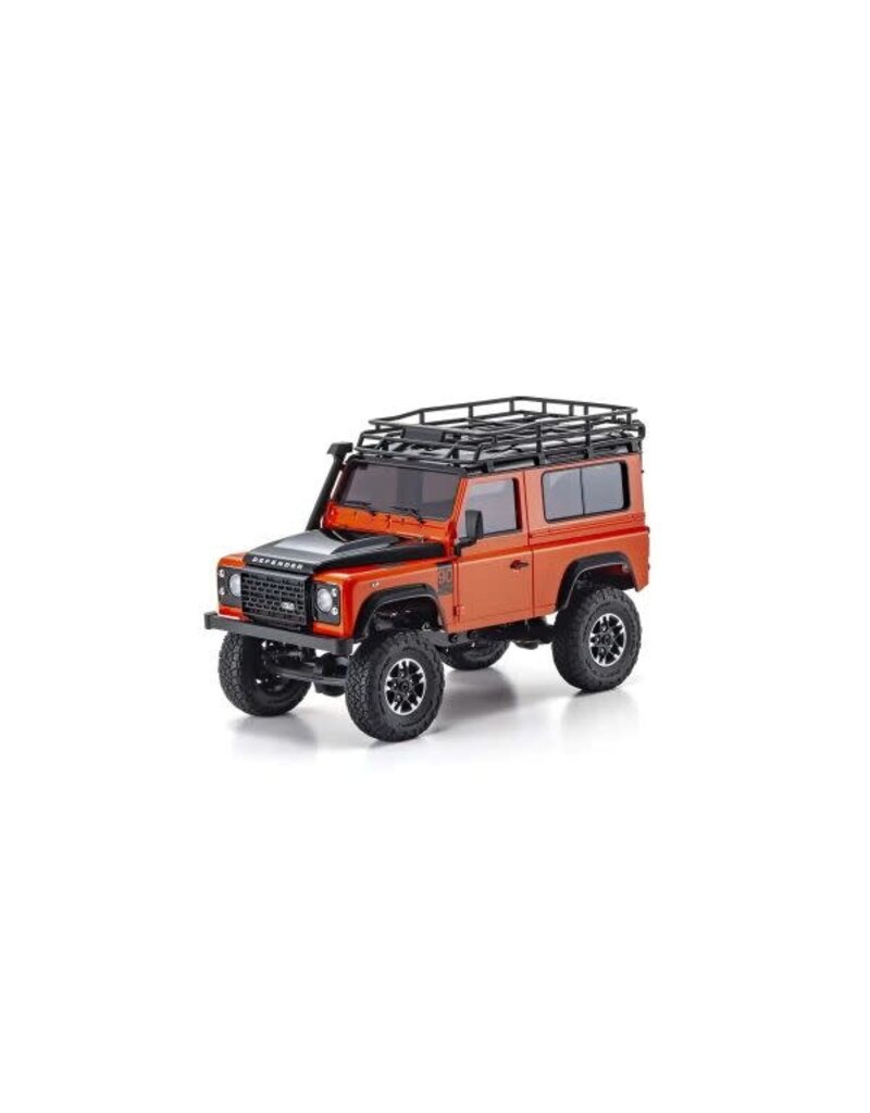KYOSHO KYO32531MO MINI-Z 4X4 READYSET DEFENDER D90 ADVENTURE: PHOENIX ORANGE/ SANTORINI BLACK