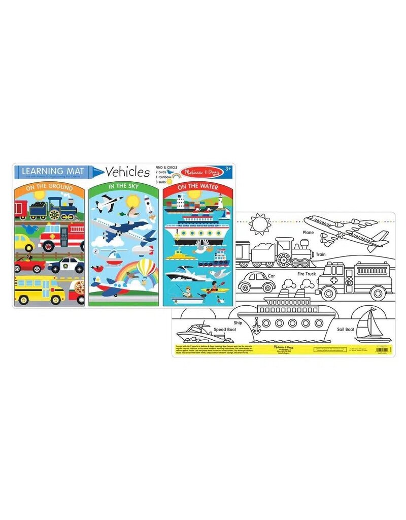 MELISSA & DOUG MD5021 VEHICLE LEARNING MAT