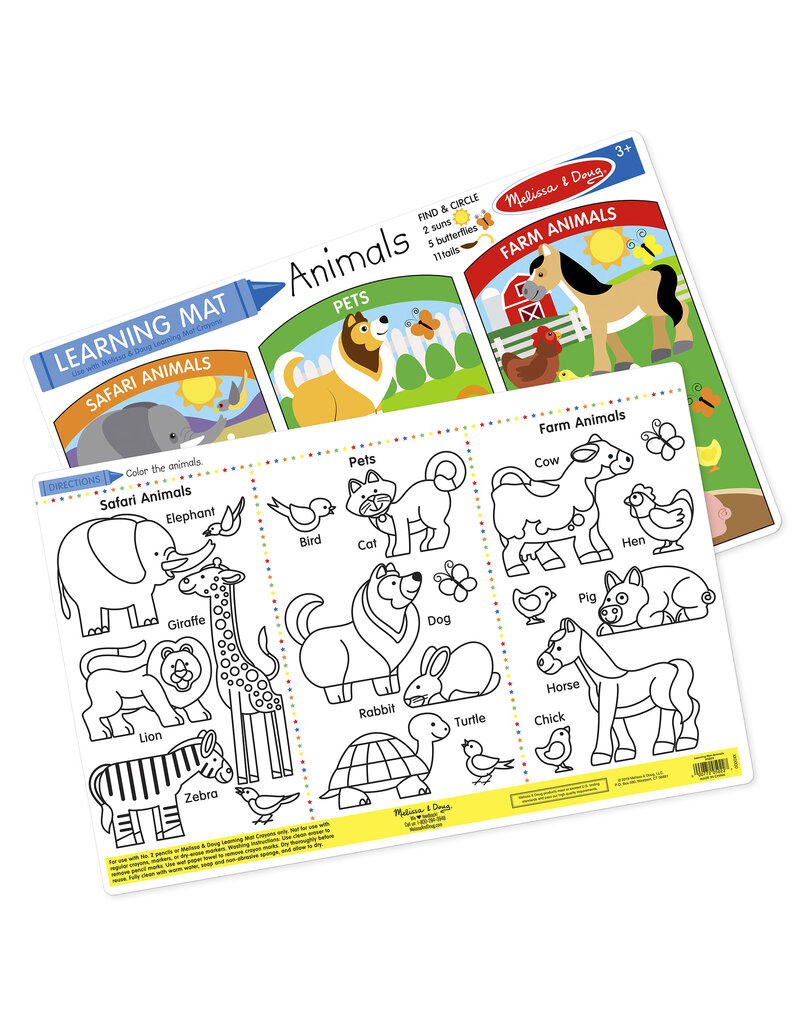 MELISSA & DOUG MD5022 ANIMALS LEARNING MAT